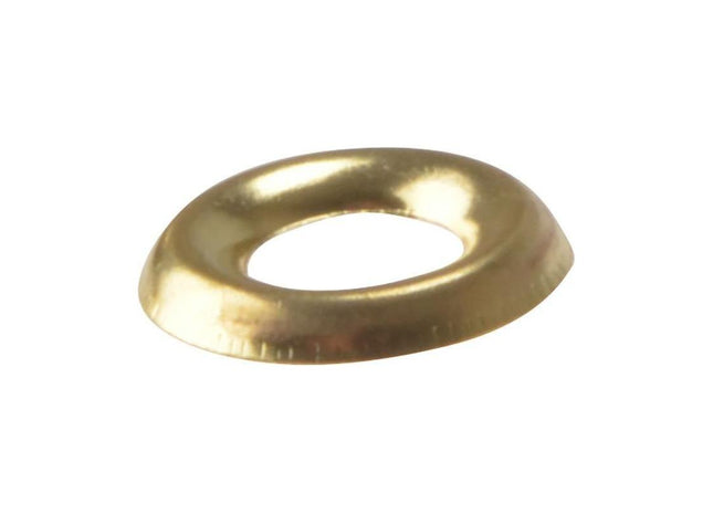 Forgefix Screw Cup Washers Solid Brass Polished No.8 Bag 200 ForgeFix - RockBottom Northampton