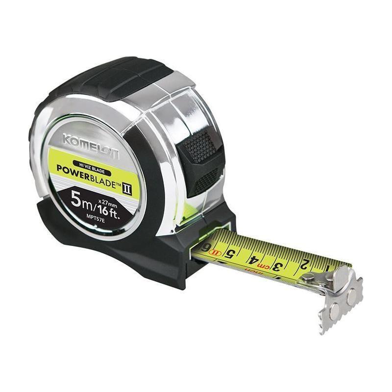 Komelon PowerBlade™ II Pocket Tape 5m/16ft (Width 27mm) Komelon - RockBottom Northampton
