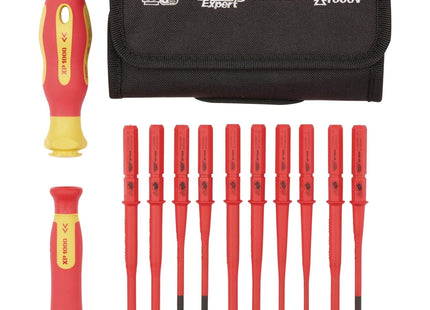 Draper XP1000 VDE Slimline Interchangeable Screwdriver Set (12 Piece) Draper - Town Tools 