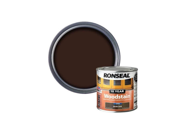 Ronseal 10 Year Woodstain Dark Oak 250ml Ronseal - RockBottom Nothampton