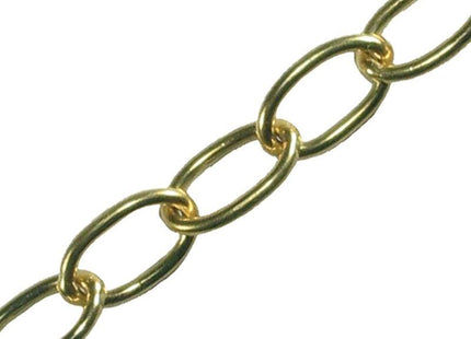 Faithfull Oval Chain 1.8mm x 10m Polished Brass Faithfull - RockBottom Northampton
