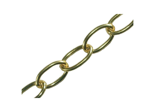 Faithfull Oval Chain 1.8mm x 10m Polished Brass Faithfull - RockBottom Northampton