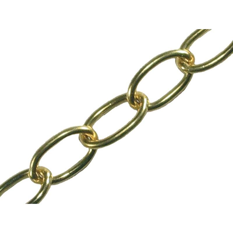 Faithfull Oval Chain 1.8mm x 10m Polished Brass Faithfull - RockBottom Northampton