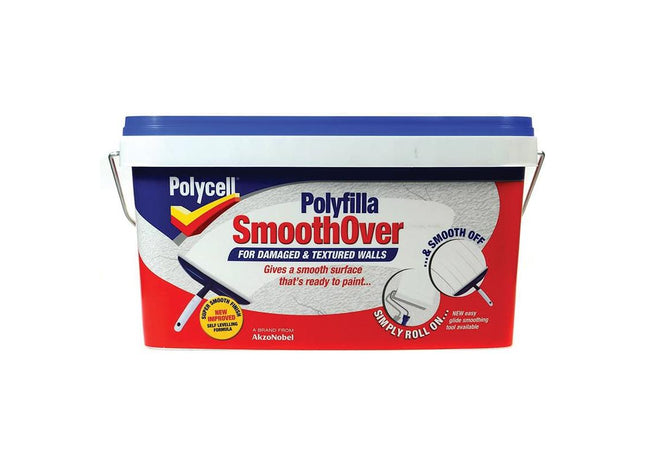Polycell SmoothOver Damaged / Textured Walls 5 litre Polycell - RockBottom Nothampton