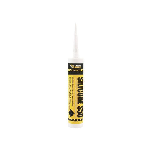 Everbuild Sika Tecnic Silicone S50 White 310ml Everbuild Sika - RockBottom Northamptin