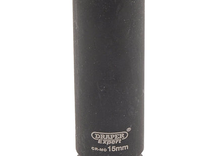 Draper Expert HI-TORQ 6 Point Deep Impact Socket, 3/8" Sq. Dr., 15mm Draper - Town Tools 