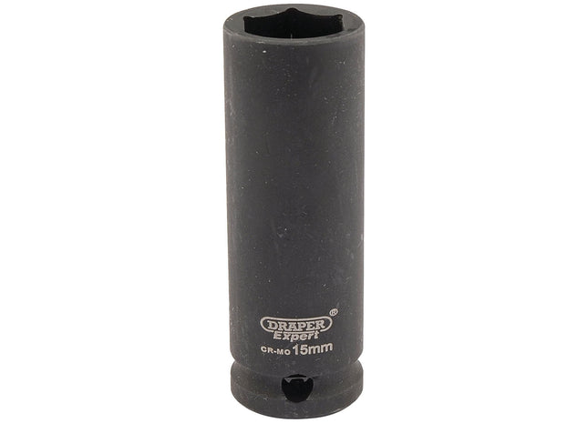 Draper Expert HI-TORQ 6 Point Deep Impact Socket, 3/8" Sq. Dr., 15mm Draper - Town Tools 