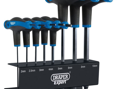 Draper Expert Soft Grip Metric Hex & Ball End T-Handle Key Set (8 Piece) Draper - Town Tools 
