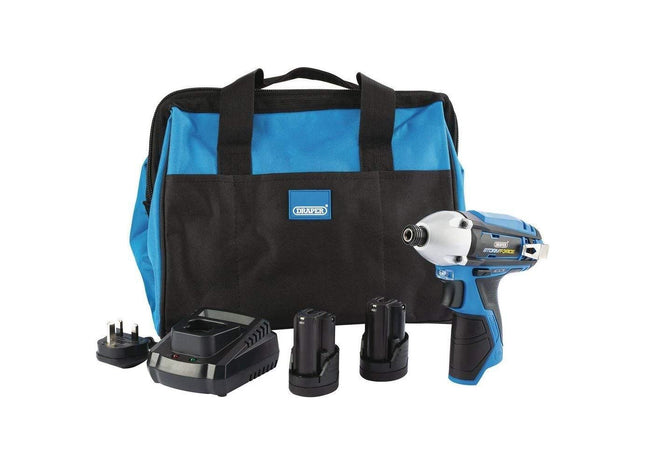 Draper Storm Force 10.8V Power Interchange Impact Driver Kit, 2 x 1.5Ah Batterie Draper - Town Tools