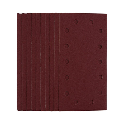 Draper 1/2 Sanding Sheets with Hook and Loop, 115 x 230mm, 120 Grit (Pack of 10) Draper - Town Tools 