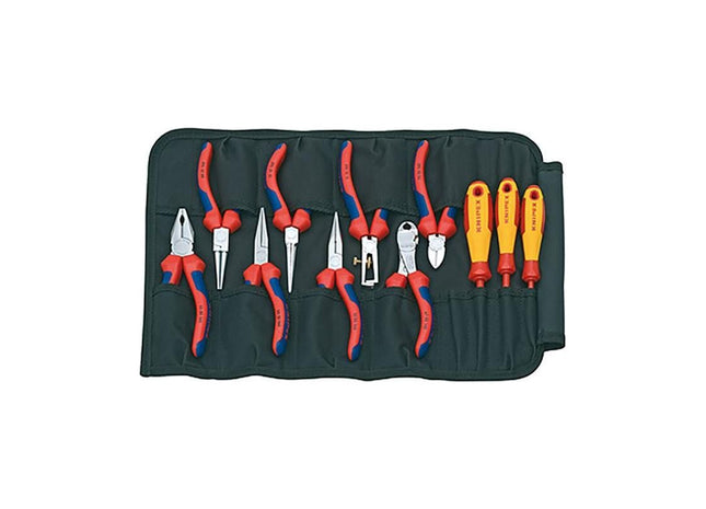 Knipex Pliers & Screwdriver Set in Tool Roll, 11 Piece Knipex - RockBottom Northampton