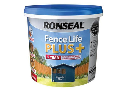 Ronseal Fence Life Plus+ Midnight Blue 5 litre Ronseal - RockBottom Nothampton