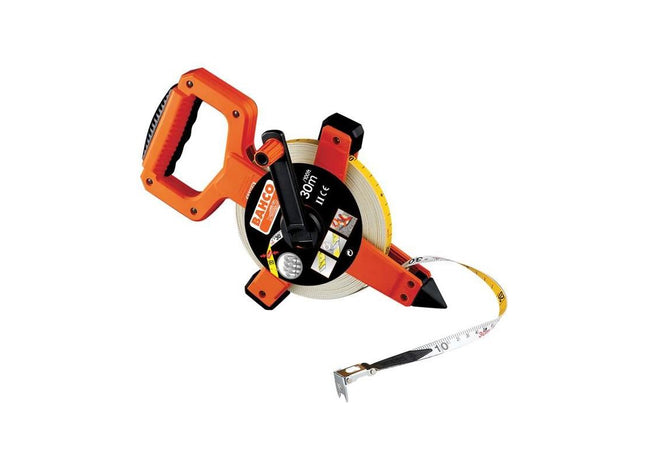 Bahco LTS Open Reel Fibreglass Tape 30m/100ft (Width 13mm) Bahco - RockBottom Northampton