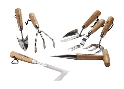 Draper Heritage Stainless Steel Garden Tool Set with Ash Handles (7 Piece) Draper - Town Tools 