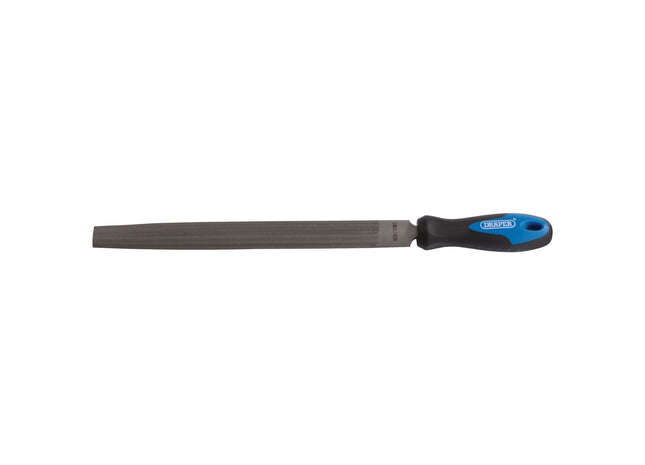 Draper Soft Grip Engineer's Half Round File and Handle, 300mm 00011 Draper - Town Tools 