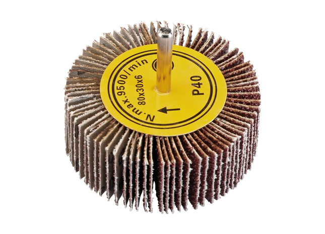 Draper Abrasive Flap Wheel, 80 x 30mm, 40 Grit 76485 Draper - Town Tools 