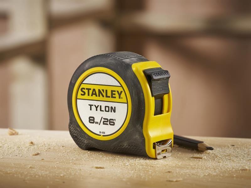 STANLEY Hand Tools Tylon Pocket Tape 8m/26ft (Width 25mm) Loose STANLEY� Hand Tools - RockBottom Nothampton