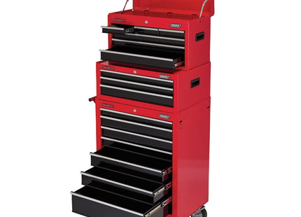 Draper Combination Roller Cabinet and Tool Chest, 16 Drawer, Red 04331 Draper - Town Tools 