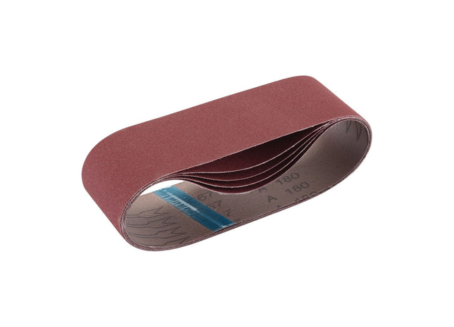 Draper Cloth Sanding Belt, 75 x 533mm, 180 Grit (Pack of 5) 09243 Draper - Town Tools 