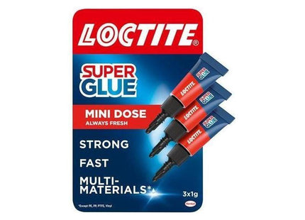 Loctite Super Glue Original Mini Tube Trio 3 x 1g Loctite - RockBottom Northampton