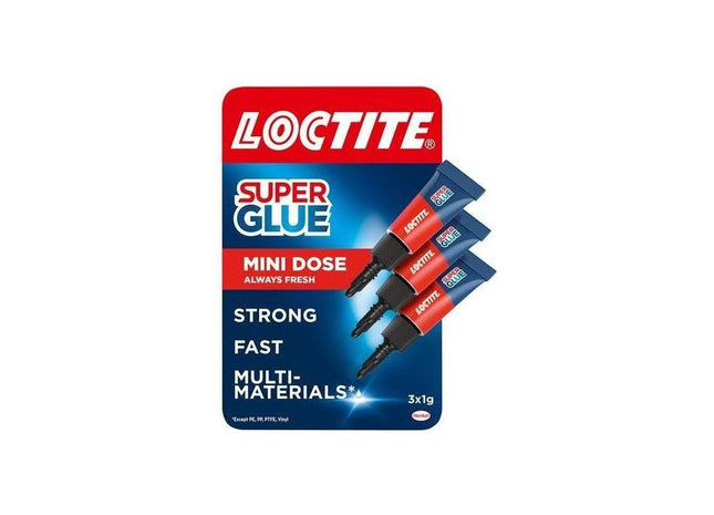 Loctite Super Glue Original Mini Tube Trio 3 x 1g Loctite - RockBottom Northampton