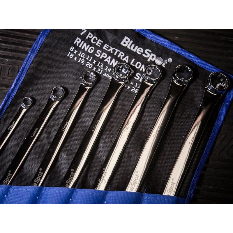 Bluespot Tools Extra Long Ring Spanner Set, 7 Piece BlueSpot Tools - RockBottom Northampton