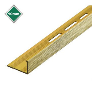 Tilerite 10mm L Shape Brushed Gold/Brass
