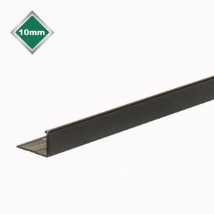 Tilerite 10mm Smooth Black L Shape Tile Edge