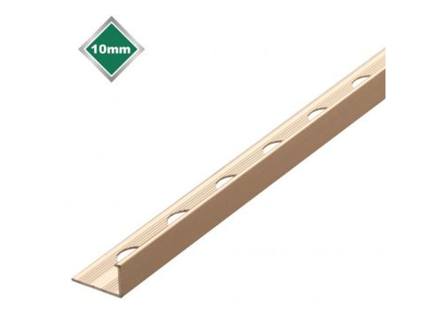 Tilerite L Shape S/Steel Effect trade trim 10mm