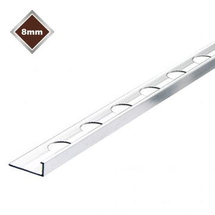 Tilerite L Shape silver trade trim 8mm