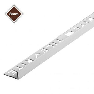Tilerite 8mm White L Shaped PVC Tile Trim