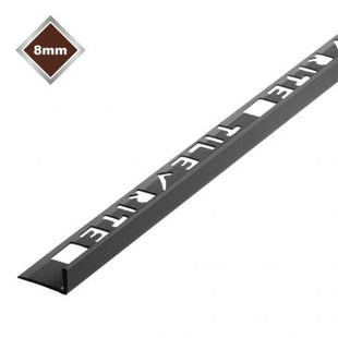 Tilerite 8mm Black L Shaped PVC Tile Trim