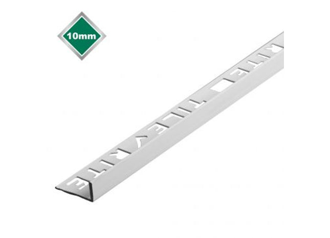 Tilerite 10mm White L Shaped PVC Tile Trim