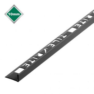 Tilerite 10mm Black L Shaped PVC Tile Trim