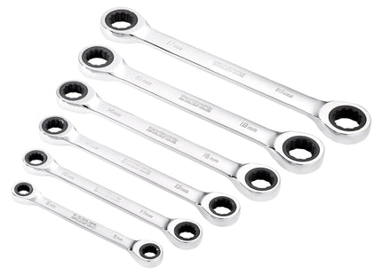 Draper Draper HI-TORQ Metric Double Ratchet Ring Spanner Set (6 Piece) Draper - Town Tools