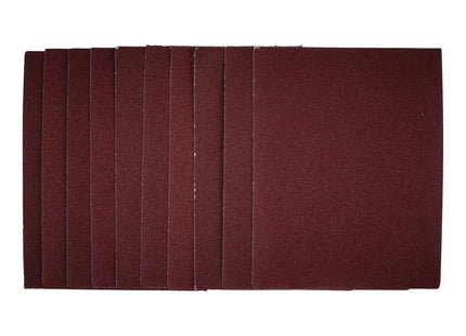 Draper 1/4 Sanding Sheets, 115 x 150mm, 80 Grit (Pack of 10) 54717 Draper - Town Tools 