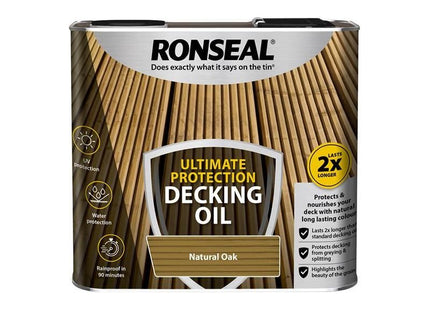 Ronseal Ultimate Protection Decking Oil Natural Oak 2.5 litre Ronseal - RockBottom Nothampton