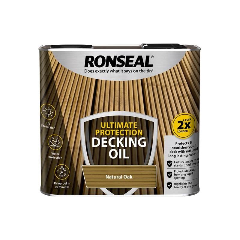 Ronseal Ultimate Protection Decking Oil Natural Oak 2.5 litre Ronseal - RockBottom Nothampton