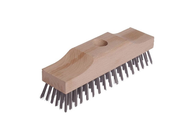 Lessmann Raised Wooden Stock Broom Head 6 Row Steel Wire 220 x 60mm Lessmann - RockBottom Northampton