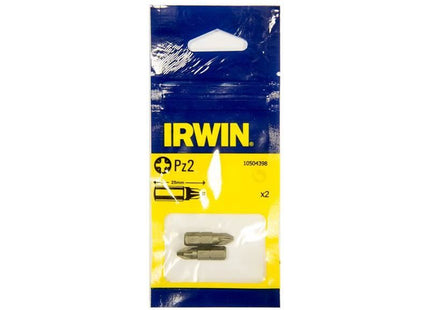 Irwin® Pozidriv Insert Bits PZ2 25mm (Pack 2) IRWIN® - RockBottom Northampton