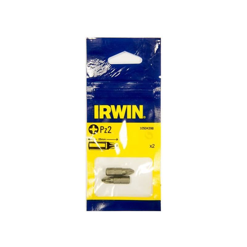 Irwin® Pozidriv Insert Bits PZ2 25mm (Pack 2) IRWIN® - RockBottom Northampton