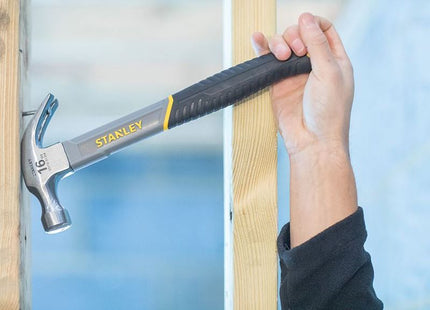 Stanley® Hand Tools Curved Claw Hammer Fibreglass Shaft 450g (16oz) STANLEY® Hand Tools - RockBottom Nothampton