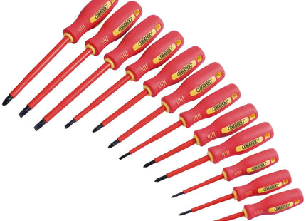 Draper Fully Insulated Screwdriver Set (12 Piece) 46541 Draper - Town Tools 