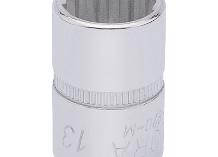 Draper Elora Bi-Hexagon Socket, 3/8" Sq. Dr., 13mm 25896 Draper - Town Tools 