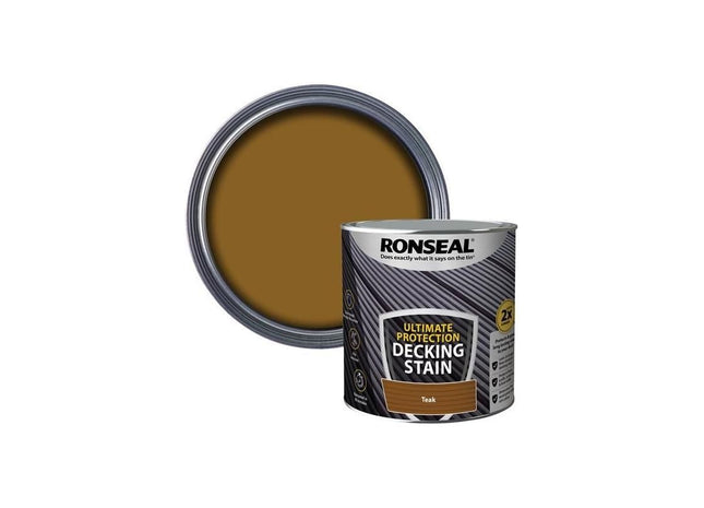 Ronseal Ultimate Protection Decking Stain Rich Teak 5 litre Ronseal - RockBottom Nothampton