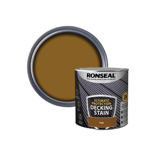 Ronseal Ultimate Protection Decking Stain Rich Teak 5 litre Ronseal - RockBottom Nothampton