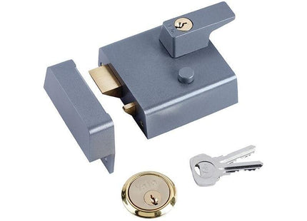 Yale Locks P1 Double Security Nightlatch 60mm Backset DMG Dark Grey Finish Visi Yale Locks - RockBottom Northampton