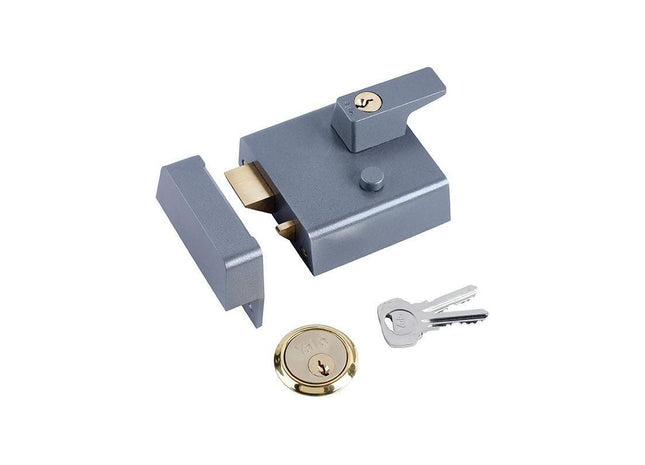Yale Locks P1 Double Security Nightlatch 60mm Backset DMG Dark Grey Finish Visi Yale Locks - RockBottom Northampton