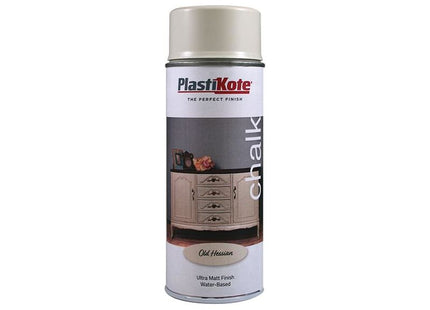 Plastikote Chalk Finish Spray Old Hessian 400ml PlastiKote - RockBottom Nothampton