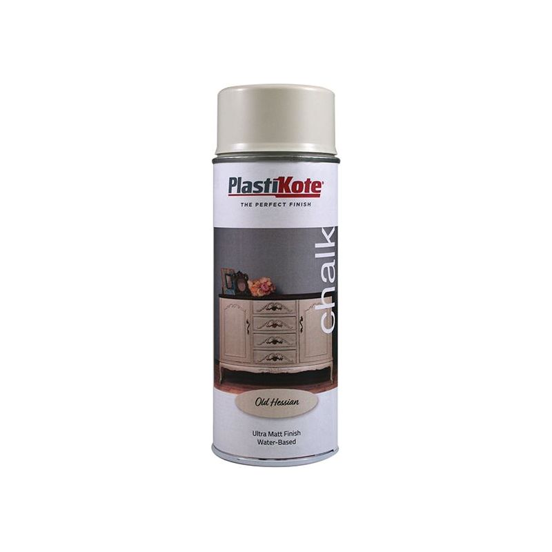Plastikote Chalk Finish Spray Old Hessian 400ml PlastiKote - RockBottom Nothampton